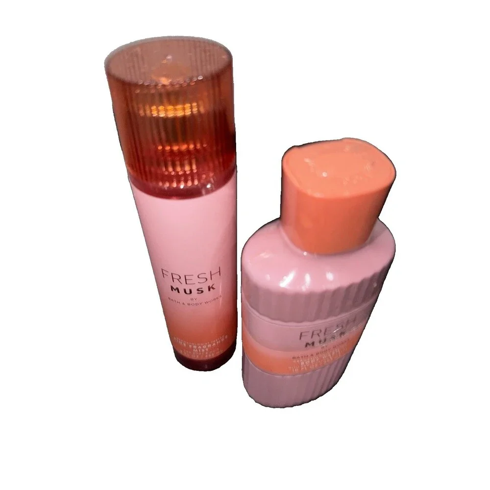 Bath & Body Works Fresh Musk Fine Fragrance Mist & Body Wash - 2 Piece